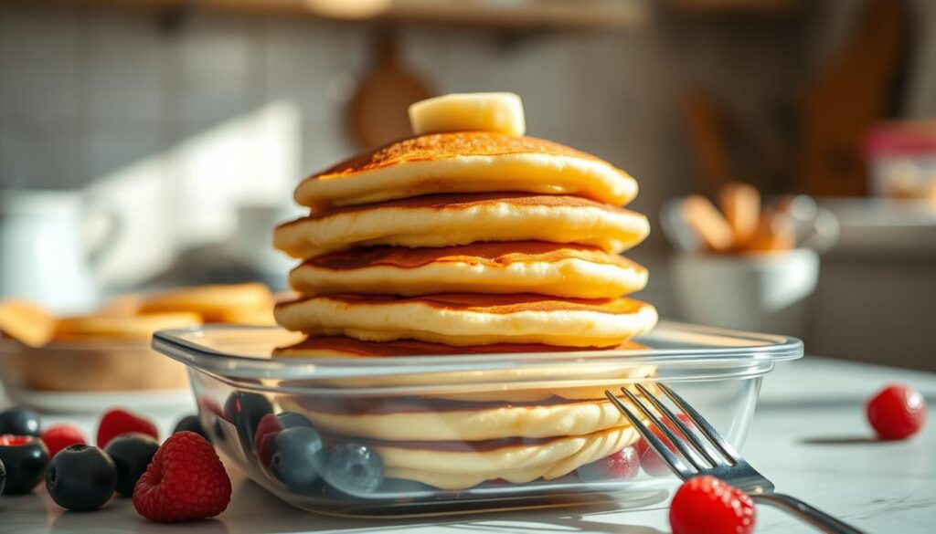 storing pancakes