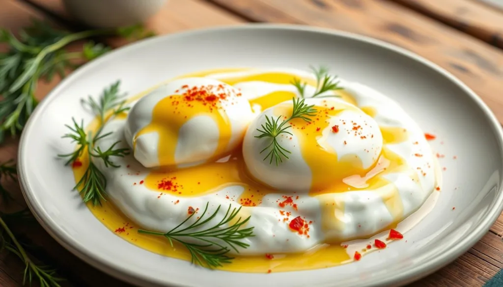 Eggs with yogurt