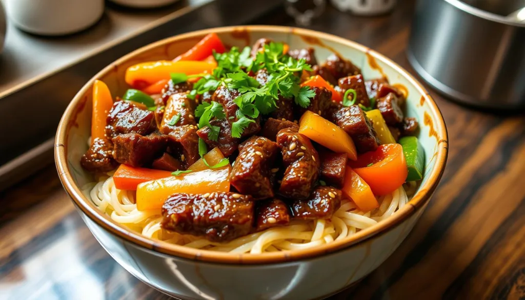 Mongolian Protein Beef and Noodles