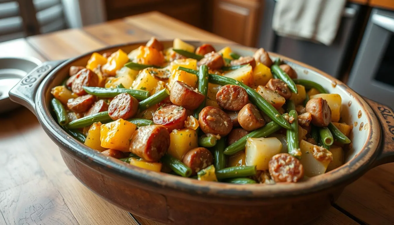 Sausage Green Bean Potato Casserole