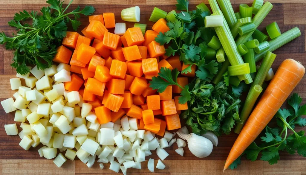 Vegetables for Chicken Noodle Soup