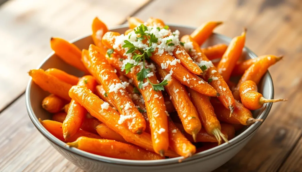 air fryer baby carrots parmesan