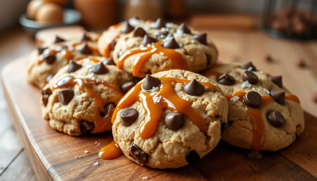 salted caramel chocolate chip cookies