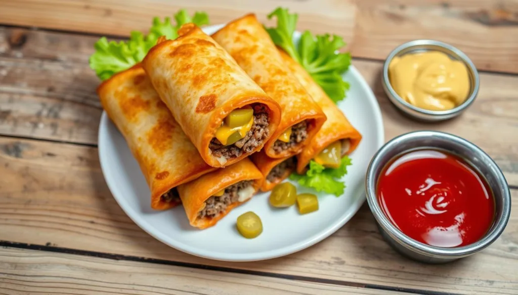 Cheeseburger Egg Rolls