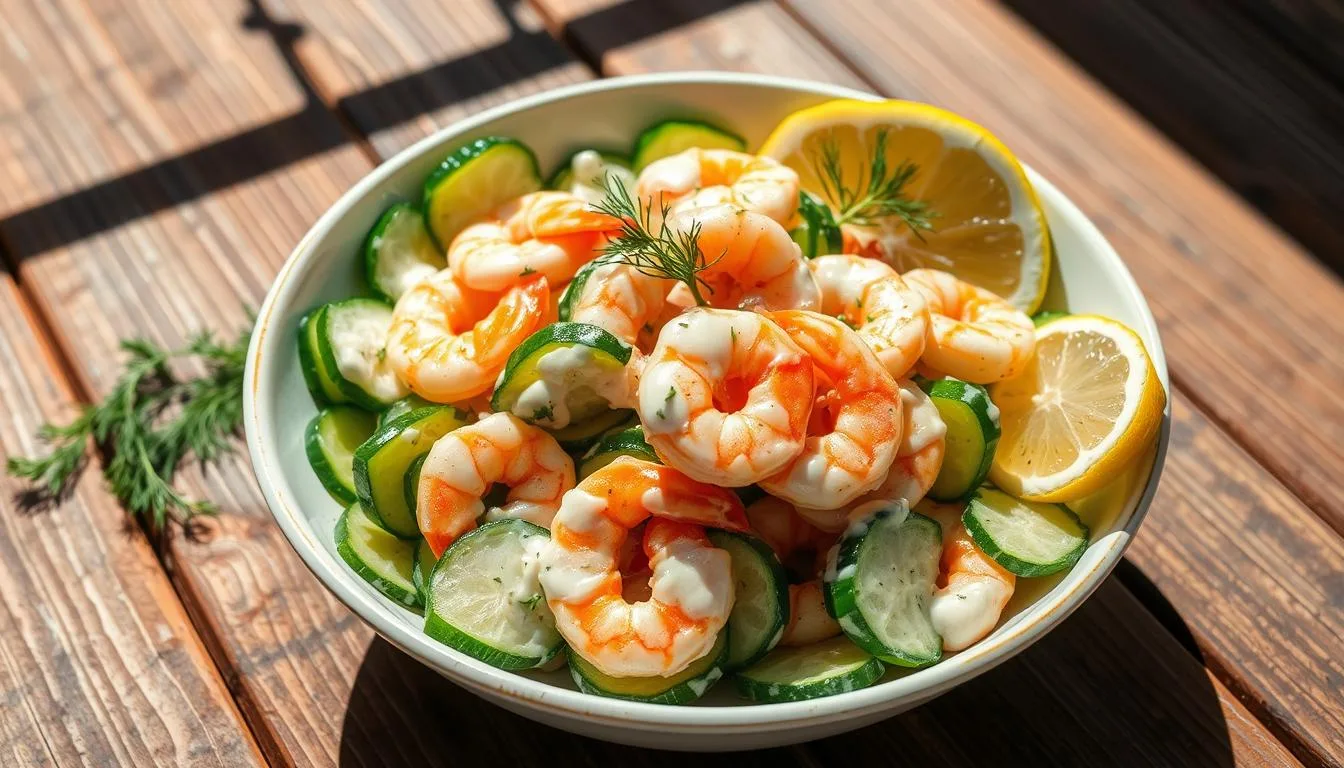 Creamy Cucumber Shrimp Salad